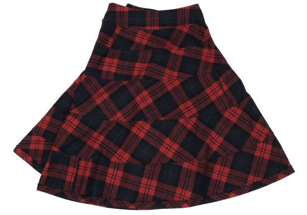 tricot COMME des GARCONS Half Wrap Checked Skirt K-163284_011