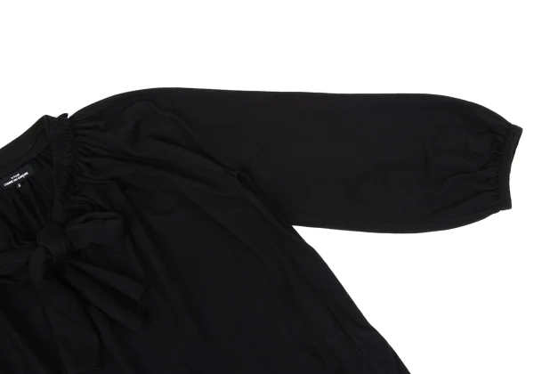 tricot COMME des GARCONS Angola Blend Ribbon Gathered Neck Top K-163286_007
