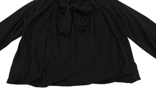 tricot COMME des GARCONS Angola Blend Ribbon Gathered Neck Top K-163286_010