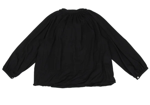 tricot COMME des GARCONS Angola Blend Ribbon Gathered Neck Top K-163286_012