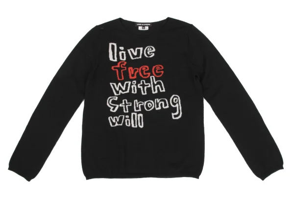 COMME des GARCONS Wool Message Knit K-163291_002