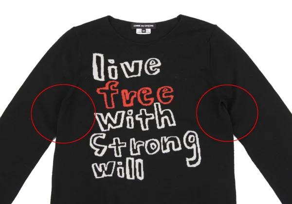 COMME des GARCONS Wool Message Knit K-163291_003