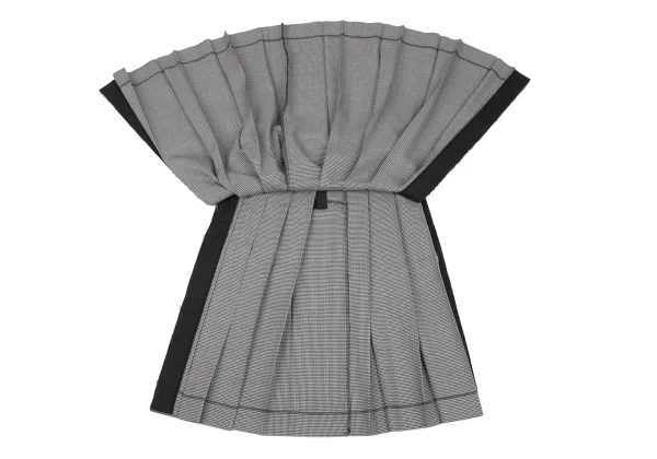 COMME des GARCONS Wool Side Cutting Houndstooth Pleats Skirt K-163293_005