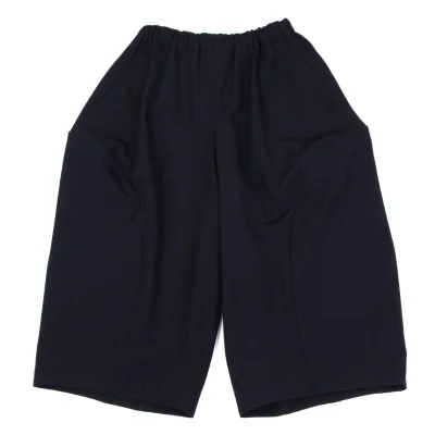 COMME des GARCONS Wool Gaba Round Switching Wide Cropped Pants