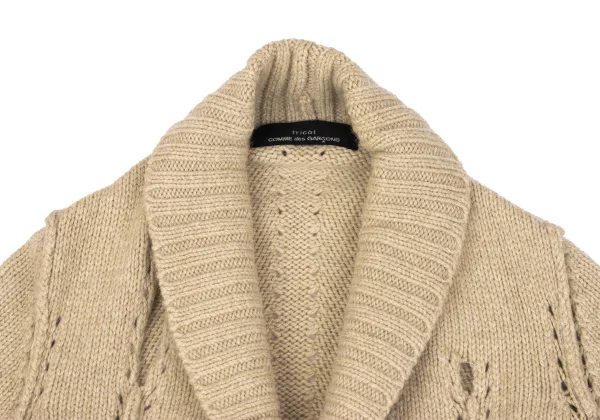 tricot COMME des GARCONS Hole Design Buttonless Knit Cardigan K-163299_004