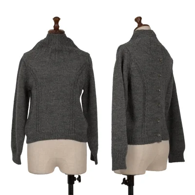 tricot COMME des GARCONS Back Opening Wool Knit Cardigan