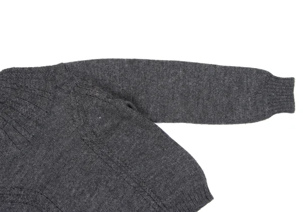 tricot COMME des GARCONS Back Opening Wool Knit Cardigan K-163300_004