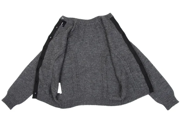 tricot COMME des GARCONS Back Opening Wool Knit Cardigan K-163300_010