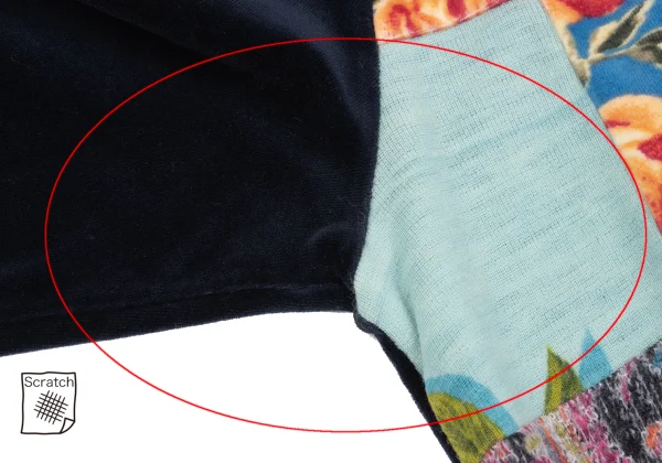 tricot COMME des GARCONS Floral Patchwork Velour Top K-163303_005