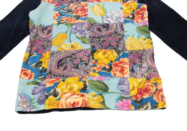 tricot COMME des GARCONS Floral Patchwork Velour Top K-163303_012