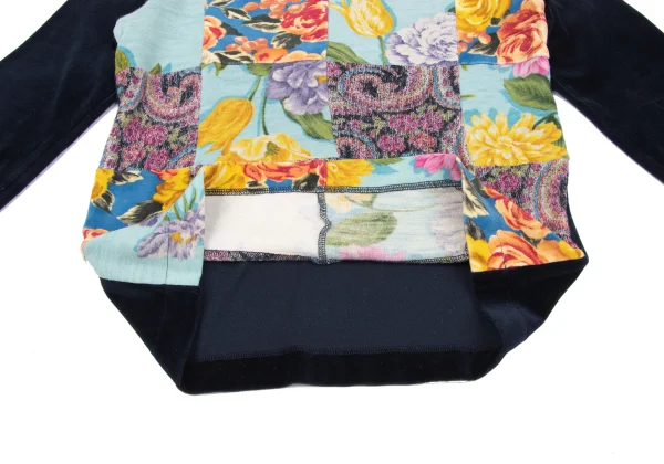 tricot COMME des GARCONS Floral Patchwork Velour Top K-163303_014