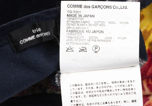 tricot COMME des GARCONS Floral Patchwork Velour Top K-163303_017