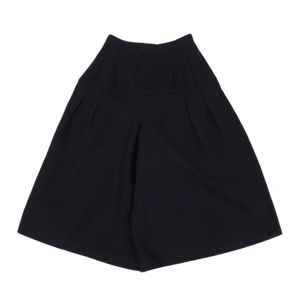 tricot COMME des GARCONS Wool Blend Tuck Design Cropped Wide Pants Navy S K-163305_001