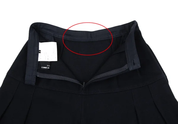 tricot COMME des GARCONS Wool Blend Tuck Design Cropped Wide Pants K-163305_009