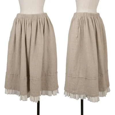 tricot COMME des GARCONS Fulling Wool Ruffle Skirt 