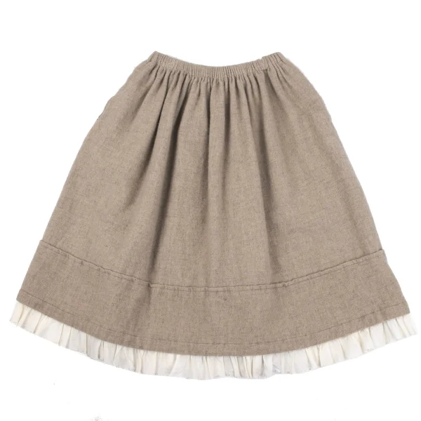 tricot COMME des GARCONS Fulling Wool Ruffle Skirt  K-163306_002