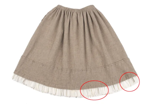 tricot COMME des GARCONS Fulling Wool Ruffle Skirt  K-163306_011