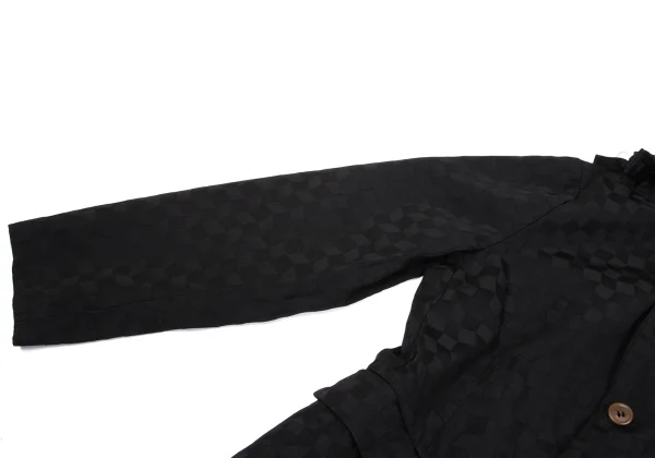 COMME des GARCONS Poly Geometric Jacquard Cutting Neck Jacket K-163307_009