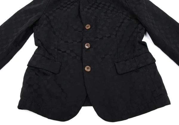 COMME des GARCONS Poly Geometric Jacquard Cutting Neck Jacket K-163307_012