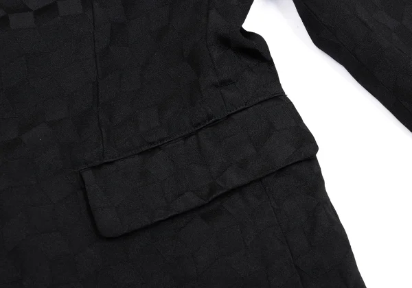 COMME des GARCONS Poly Geometric Jacquard Cutting Neck Jacket K-163307_013