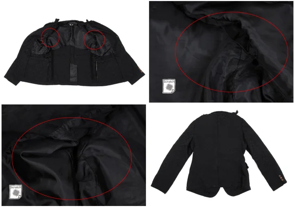 COMME des GARCONS Poly Geometric Jacquard Cutting Neck Jacket K-163307_015