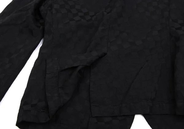 COMME des GARCONS Poly Geometric Jacquard Cutting Neck Jacket K-163307_016