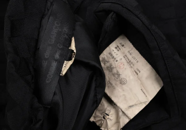 COMME des GARCONS Poly Geometric Jacquard Cutting Neck Jacket K-163307_019