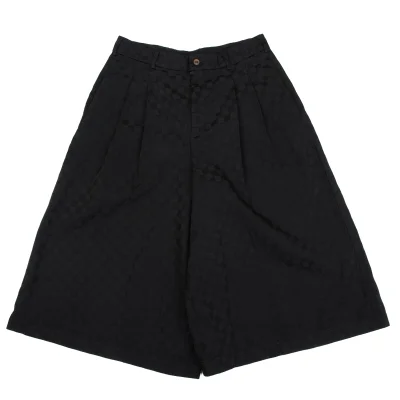 COMME des GARCONS Poly Geometric Jacquard Two Tuck Wide Shorts