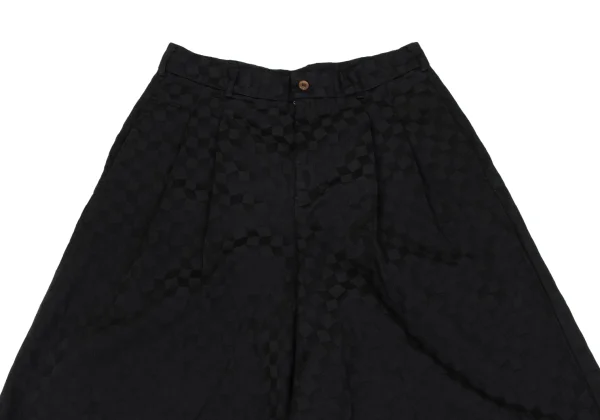 COMME des GARCONS Poly Geometric Jacquard Two Tuck Wide Shorts K-163308_002