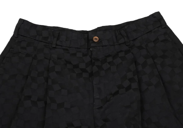 COMME des GARCONS Poly Geometric Jacquard Two Tuck Wide Shorts K-163308_003