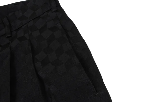 COMME des GARCONS Poly Geometric Jacquard Two Tuck Wide Shorts K-163308_005