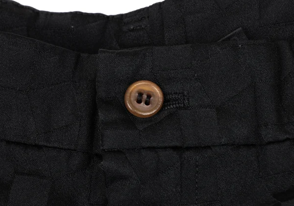 COMME des GARCONS Poly Geometric Jacquard Two Tuck Wide Shorts K-163308_006