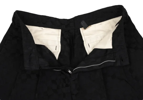 COMME des GARCONS Poly Geometric Jacquard Two Tuck Wide Shorts K-163308_007