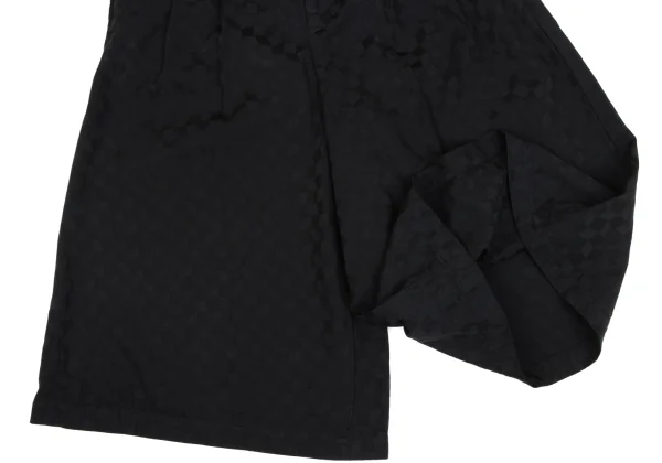 COMME des GARCONS Poly Geometric Jacquard Two Tuck Wide Shorts K-163308_010