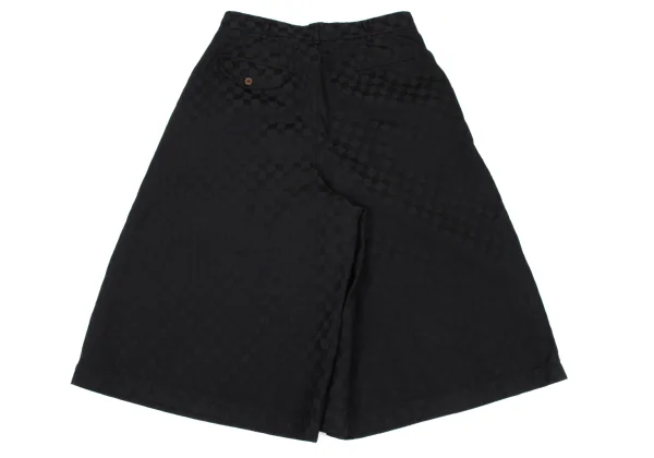 COMME des GARCONS Poly Geometric Jacquard Two Tuck Wide Shorts K-163308_011