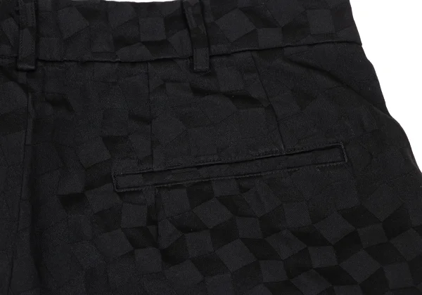 COMME des GARCONS Poly Geometric Jacquard Two Tuck Wide Shorts K-163308_014