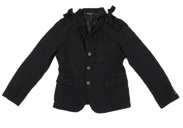 COMME des GARCONS Poly Geometric Jacquard Jacket & Shorts K-163309_003