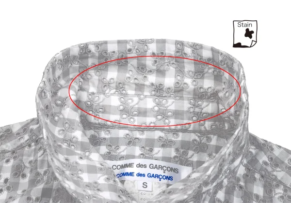 COMME des GARCONS COMME des GARCONS Cutting Cotton Check Shirt K-163312_005