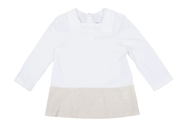 COMME des GARCONS Cotton Hem Design Square Neck T-shirt K-163314_002