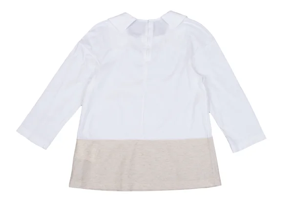 COMME des GARCONS Cotton Hem Design Square Neck T-shirt K-163314_013