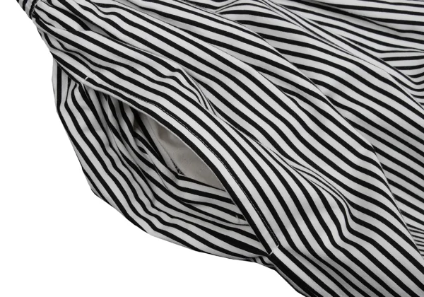 COMME des GARCONS Cotton Stripe Wide Dropped Crotch Pants K-163320_003