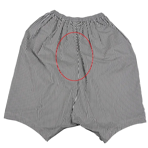 COMME des GARCONS Cotton Stripe Wide Dropped Crotch Pants K-163320_007