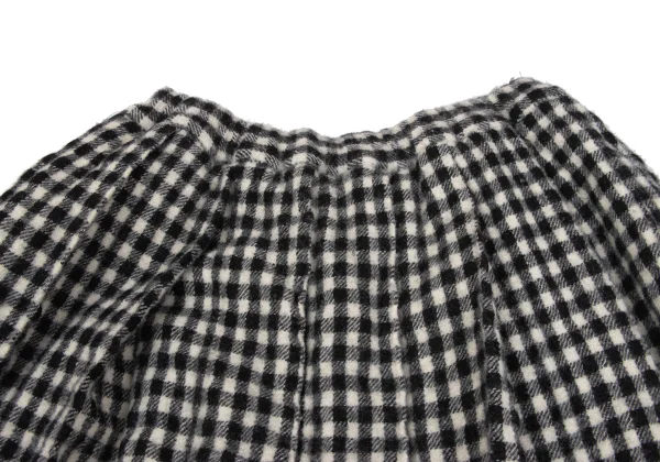 BLACK COMME des GARCONS Wool Blend Box Pleated Check Skirt K-163323_005