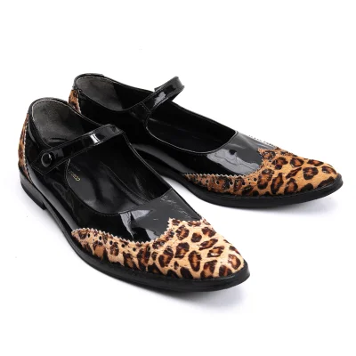 tricot COMME des GARCONS Leopard Unborn Calf Leather Pumps