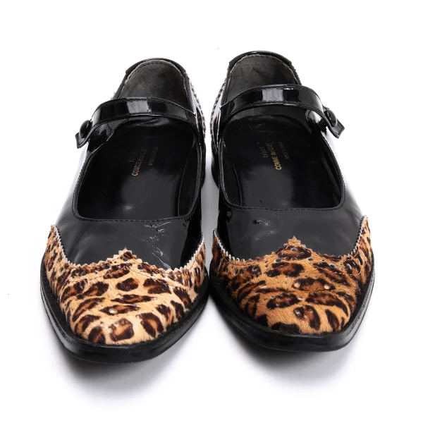 tricot COMME des GARCONS Leopard Unborn Calf Leather Pumps K-163327_002