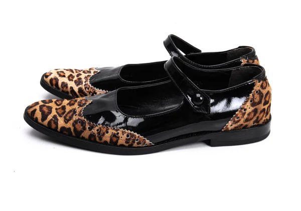 tricot COMME des GARCONS Leopard Unborn Calf Leather Pumps K-163327_004