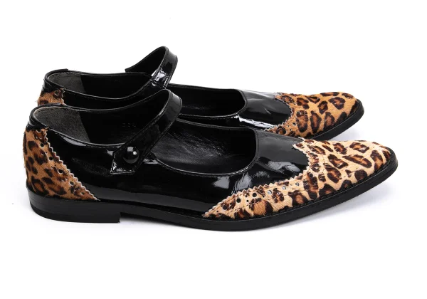 tricot COMME des GARCONS Leopard Unborn Calf Leather Pumps K-163327_007