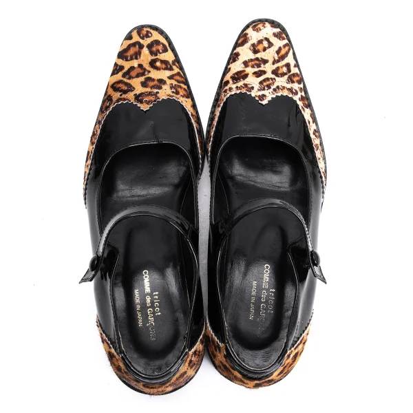 tricot COMME des GARCONS Leopard Unborn Calf Leather Pumps K-163327_009