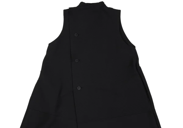 ISSEY MIYAKE Stripe Weave Sleeveless Jacket K-163333_003