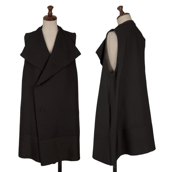 ISSEY MIYAKE Stripe Weave Sleeveless Jacket & Pants K-163335_002